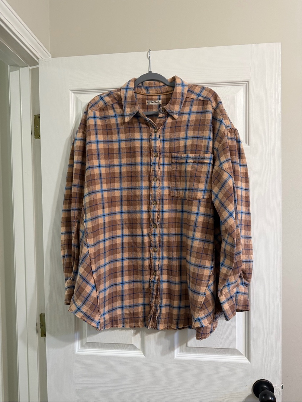 Free People We The Free Plaid Oversized Flannel Shirt